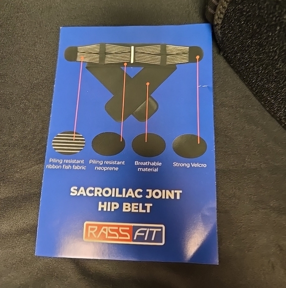Sacroiliac Joint Hip Belt Breathable Material & Piling Resistant Fits Up To 44" - Picture 2 of 8